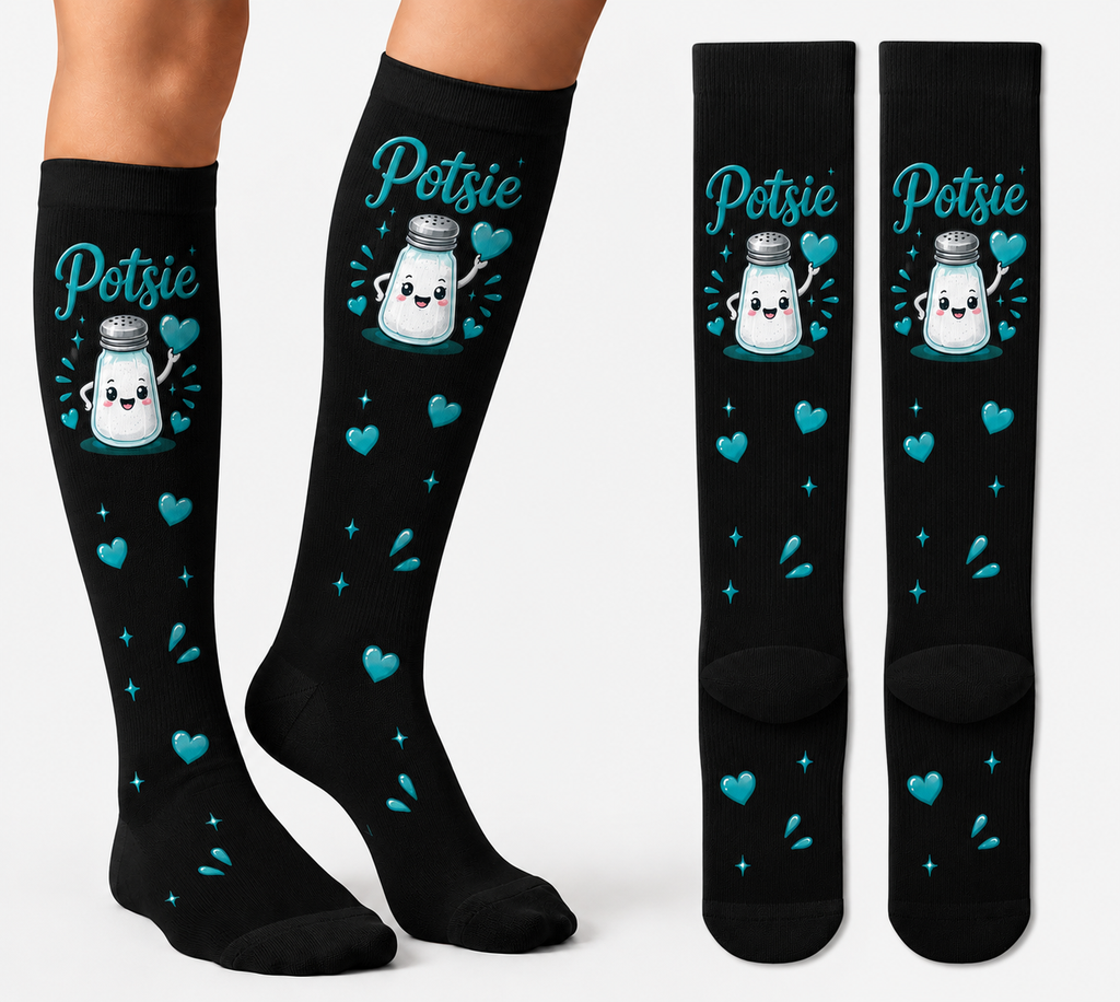 POTSIE PRINT COMPRESSION SOCKS