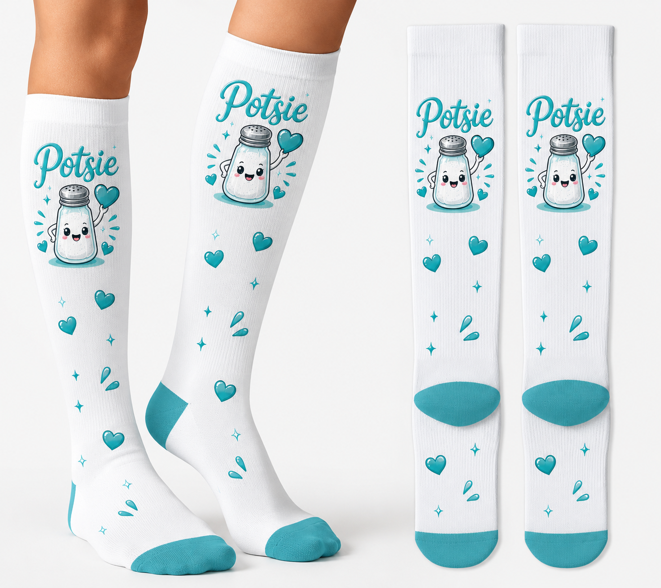 POTSIE PRINT COMPRESSION SOCKS